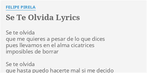 se te olvida lyrics|More.